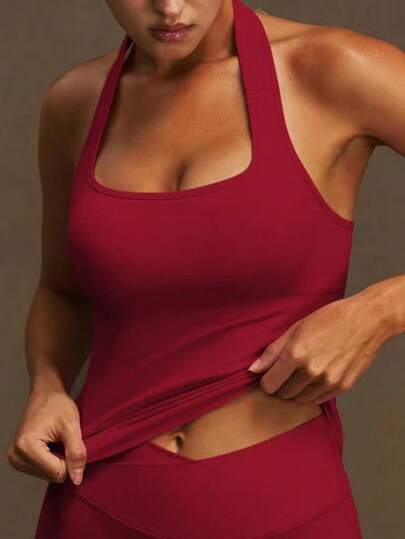 Áo tank top thể thao nữ thời trang ôm sát - Kiểu dáng ôm sát, nhanh khô, thoáng khí, phù hợp cho mặc hàng ngày, tập thể dục, yoga và các hoạt động ngoài trời.