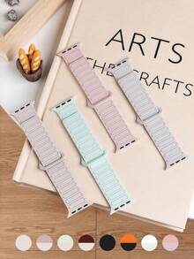 1条磁性硅胶表带，兼容 42mm 41mm 40mm 38mm，适用于 Series 11 10 9 8 7 6 5 4 3 SE 2nd Ultra，男女通用单环硅胶表带 - 38/40/41/(S10/11-42mm) - 查看 12