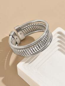 1pc Exaggerated Spiral Bangle Bracelet, Luxurious Design For Women - Geometry - View 9