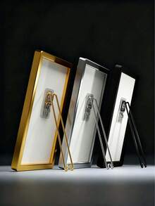 1pc Heavy-Duty Metal Photo Display Holder With Safety Clips, Fashionable Appearance, Suitable For Home Decor, Office And Events - Durable And Multipurpose Photo Frame Alternative, Elegant Design | Sturdy Clip Structure - Multicolor - View 7