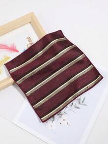 1pc Fashionable Casual Versatile Men's Retro Striped Pattern Pocket Square Handkerchief Suitable For Daily, Party, Business Events - Multicolor - View 5