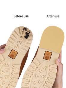 Shoe Sole Heel Repair Patch, Anti-Slip Rubber Sole, Thick Shoe Bottom Reinforcement, Black - Apricot - View 3