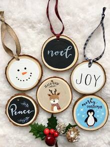 15pcs 2 Inch - 2.4 Inch Natural Wood Slices Wood Centerpiece Unfinished Predrilled Wooden Circles Great Arts And Crafts Ornaments Crafts With Hole Includes 33' Of Natural Jute Twine - Reserved Hole - View 7