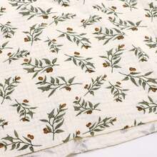 50x135cm(19.69x53inch)100% Cotton Double Layers Gauze Fabric,Leaves Printed, Suitable For Home Wear, Pet Blankets - Hand-Cut -Printed Fabric DIY Craft Material - Default - View 9