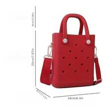 Compact EVA Beach Tote With A Removable Shoulder Strap, Featuring Colorful Cartoon Designs.This Stylish Travel Storage Serves As A Multifunctional Accessory For Beach Outings, Complete With A Matching Beach - Hot Pink - View 10