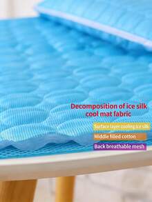 1pc Pet Cooling Mat, Breathable Ice Silk Cat Bed, Cooling Pad For Dogs & Cats In Summer - Multicolor - View 8