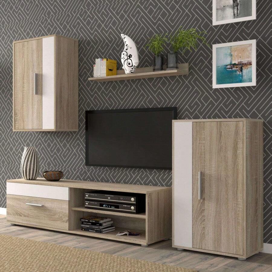 Miroytengo Television Stands & Entertainment Centers - Light Wood - View 1