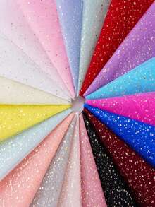 Vải Organza, vải nền bóng 3 lớp mật độ cao, vải voan lấp lánh dành cho váy cưới. - màu cam nhạt - Xem 4