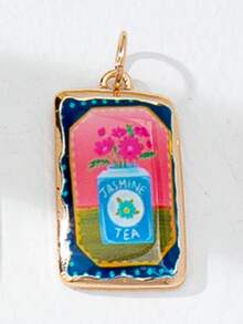 1 Pc Colorful DIY Jewelry Making Charms - Gold Plated Summer Themed DIY Craft Pendants For Necklace, Bracelets - Ocean Themed French Style Jewelry Making Charm & Basic Stainless Steel Chains - Multicolor - View 15