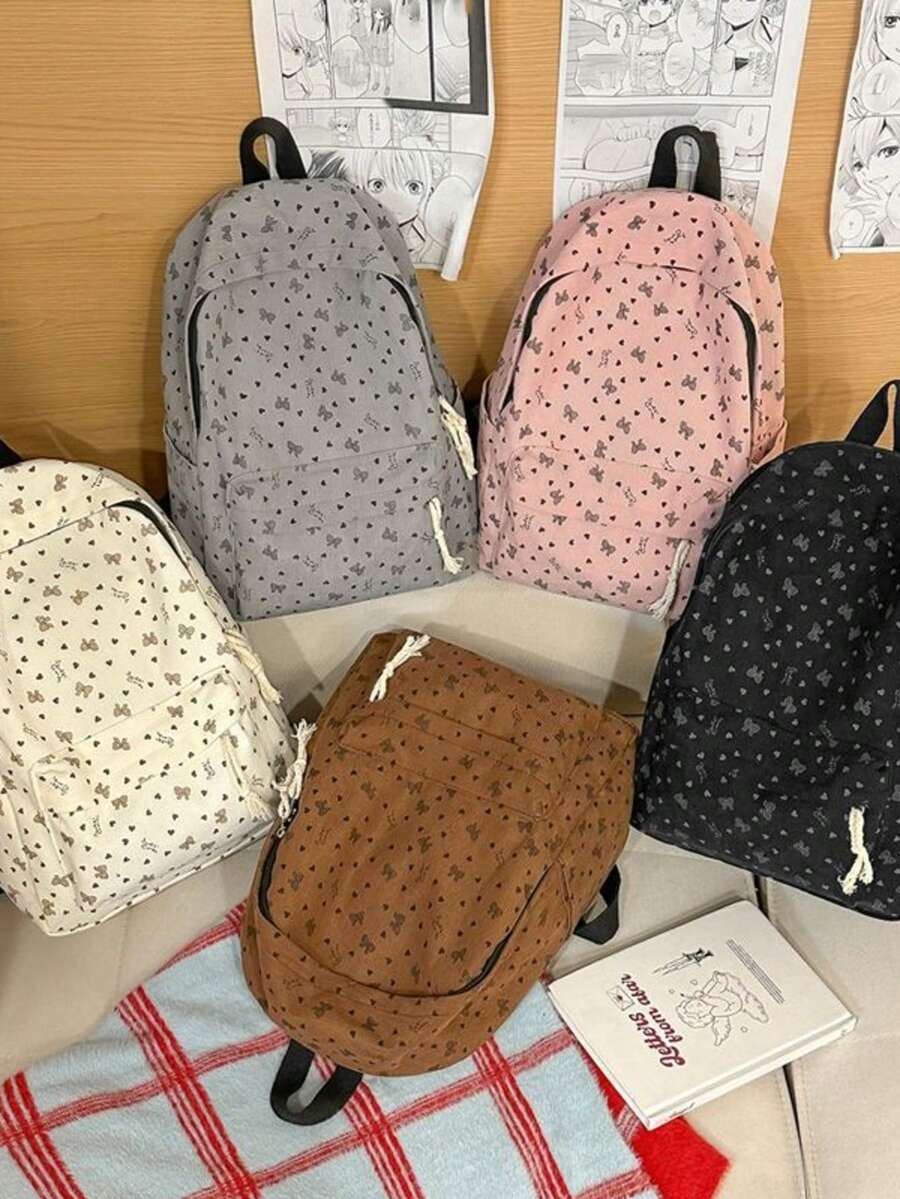 简约时尚女士可爱背包,多功能舒适轻便透气多口袋高品质背包 - 彩色 - 查看 1