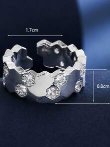 1 chiếc nhẫn hở độc đáo, thời trang, cá tính, sang trọng, thanh lịch, đa năng dành cho nữ, thích hợp làm quà tặng và đeo hàng ngày. - Vòng mở - Xem 7