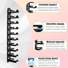 1pc/2pcs Hat Storage Organizer Rack Baseball Cap Holder Wall-Mounted Hat Rack - Strong Load-Bearing Capacity, Multi-Function Closet Organizer For Home And Office, Space-Saving Display For Caps, Easy Mounting, Durable Construction, Tidy Closet And Dorm Room Display, Ideal Gift For Colleagues, Friends, And Family - White - View 7