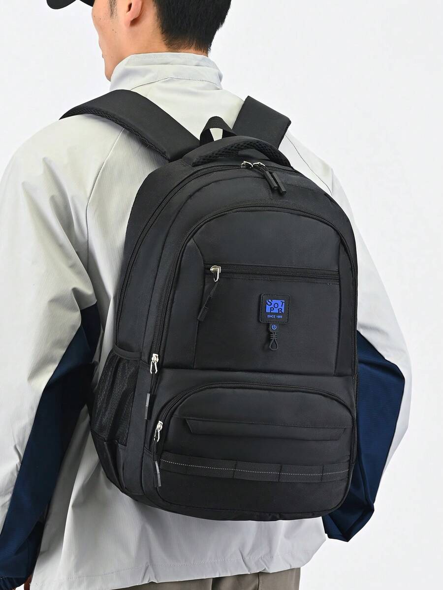 1pc Men's Backpack, Large Capacity Travel Bag, Casual Commuter Laptop Backpack For College Students