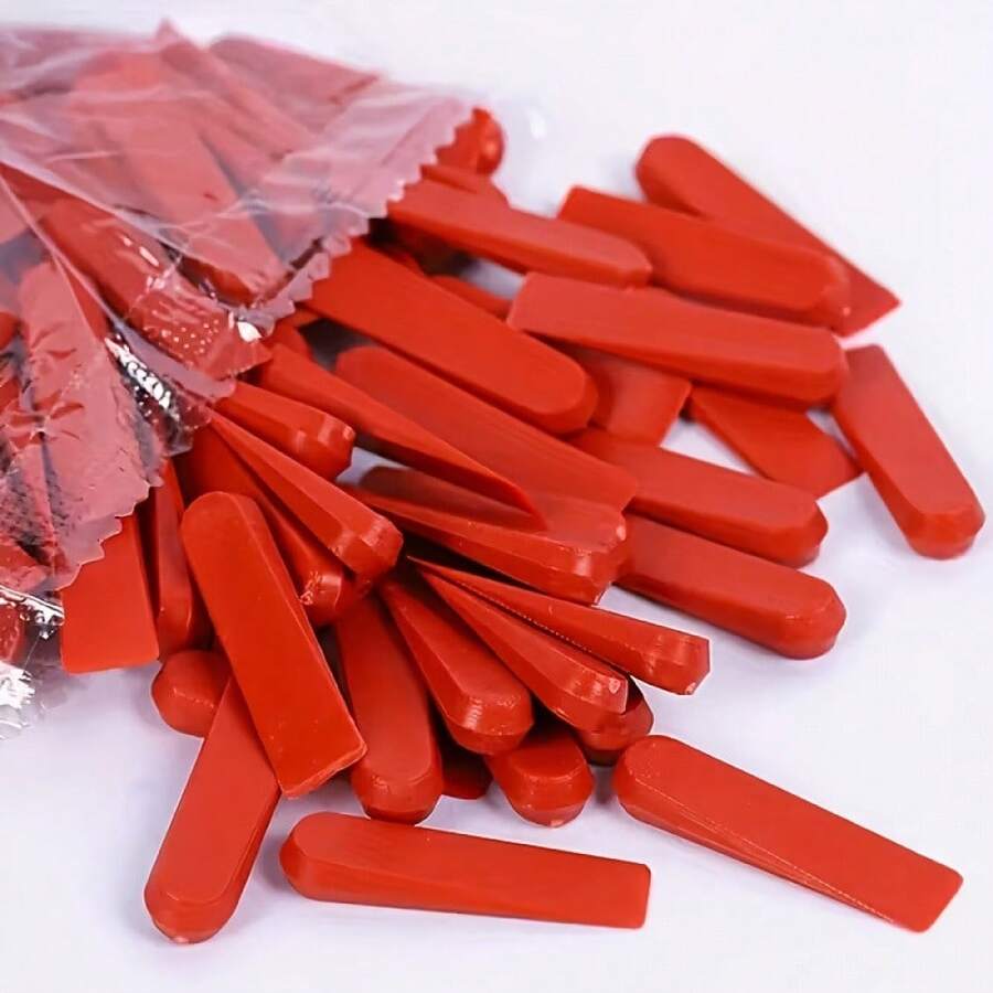 Adjustable 50/100/200 Tile Leveling System - Easy To Install Floor And Wall Alignment Wedges With Positioning Rings, Durable Plastic Square Structure - A - View 1