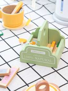Kids Wooden Afternoon Tea 4-Piece Set, Funny Realistic Pretend Play Toy, Educational Toy For Parent-Child Interaction - Multicolor - View 2
