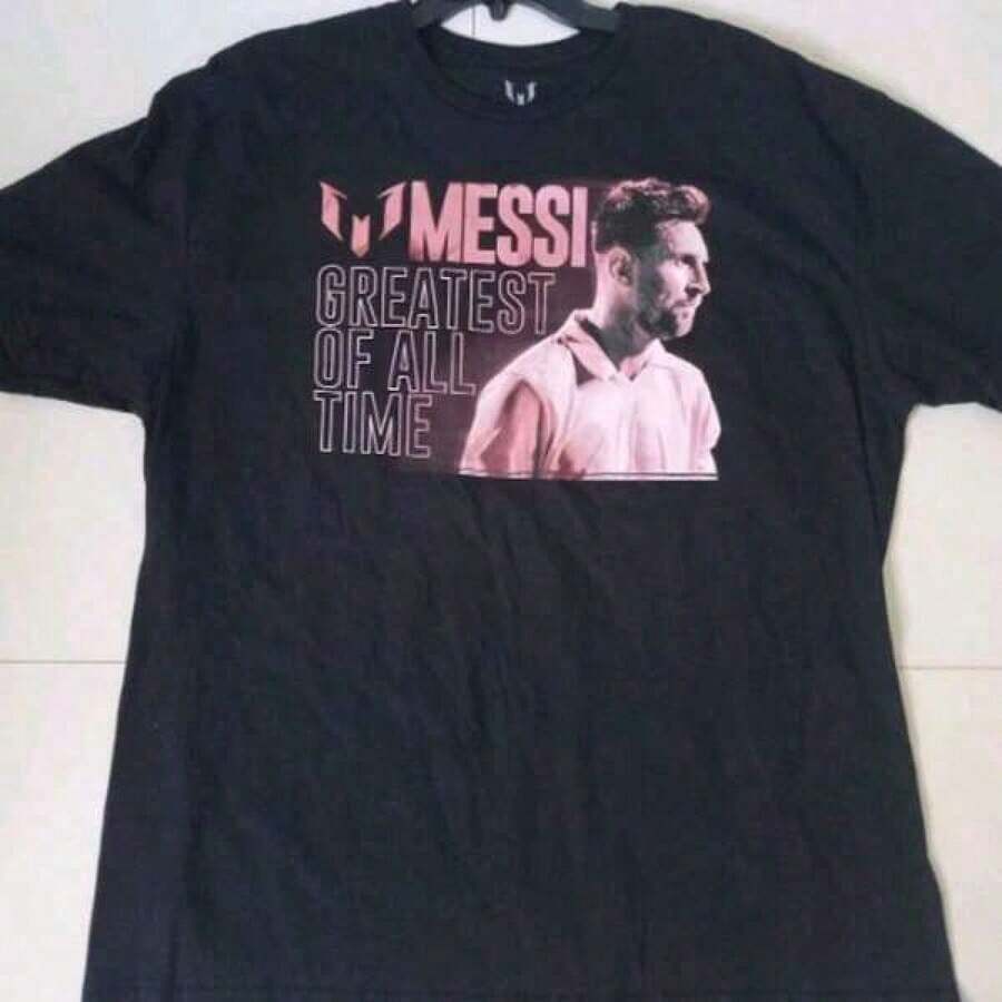 Cotton Printed - Shirt Value Hot -Shirt Full Sizes S-5XL News MESSIs-Shirt Graphic Lionels Messis Text MESSIs GREATEST Soccer Inters MIAMIs Suitable Fans HR001 Y2K,Oversize Plus Size Men's S To 5XL,Summer Tee - Black - View 1