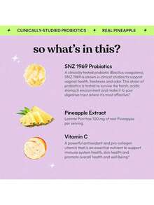 Lemme Purr Vaginal Probiotic Capsule For Women - Promotes PH Balance, Healthy Vaginal Odor & Urinary Tract Health W/Lactobacillus Blend, Pineapple & Vitamin C, 60 Count - 1 - 查看 6