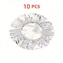 10个装可重复使用铝箔保温盖 - 桌面保温盖，铝箔盖，厨房食物保鲜保温盖，适用于碗、盘、碟 - 保持食物温暖、新鲜、防虫防尘，食物保温设备，碗盖，轻便盖子，耐热材料，餐具盖，备餐 - 彩色 - 查看 5