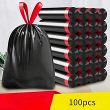 100 Thickened Garbage Bags - Leak-Proof, Tear-Resistant, Odor-Proof Garbage Bags With Reinforced Edges - Suitable For Home, Office, Kitchen, Commercial, Outdoor Use - Compatible With Trash Cans And Bins - A - Xem 1