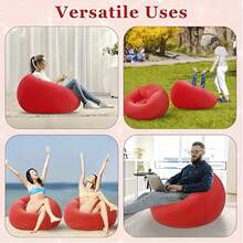 Large Lazy Inflatable Sofa Chair PVC Lounge Chair Bean Bag Sofa Futon Sofa Tatami Living Room Supplies Gifts - Multicolor - View 10