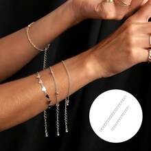 200Pcs Chain Extender For Jewelry Making, Silver And Gold Extension Tails For Necklaces, Bracelets, Anklets, Key Chains - Removable - ColorA - View 6