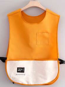 1pc Waterproof Kitchen Apron, Cafe Work Uniform Vest, Unisex Plus Size Bib Apron - Multicolor - View 13