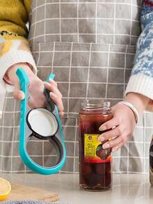 1/4件套多功能四合一开罐器、开瓶器、开罐器，儿童和老人均可轻松使用，高效的厨房工具，轻松开启罐头和瓶子，节省时间。 - 彩色 - 查看 5