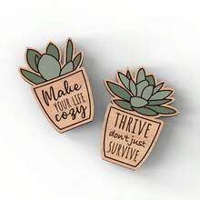 4个/套盆栽花卉冰箱贴 - 可爱的装饰品，适用于厨房、办公室、白板、储物柜和洗碗机。是圣诞节、情人节、感恩节、母亲节和毕业典礼的完美礼物。 - A - 查看 5