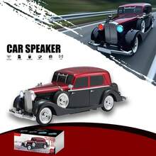 Dazone Dual 2-In Portable Bluetooth Party Speaker, Wireless Vintage 1934s Style Car Model Bluetooth Speaker, Portable Wireless Audio With TWS, USB/TF/FM/AUX, TYPE-C Charging For Camping, Home Decor & Parties - View 2