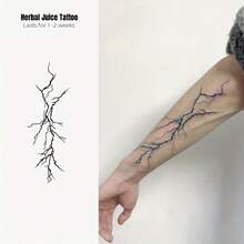 15-Day Waterproof Temporary Tattoo Stickers, Lightning Design, Suitable For Arms, Non-Reflective For Men And Women - Halloween - View 4