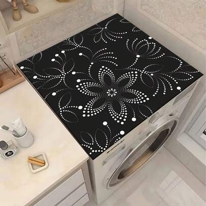 1pc Silica Gel Washing Machine And Dryer Top Pad, Washing Machine Dust Cover, Kitchen Accessory, Anti-Slip, Suitable For Laundry Room, Bathroom, Home Decor And Room Decor, Multiple Styles Available