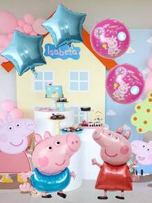 MASSDI Peppa Pig Cartoon Cute Birthday Party Decoration Set - Peppa Pig Balloon Set, Suitable For Wall Decor Background And Balloon Decor For Birthday Celebration Party - 1pc(random color) - View 10