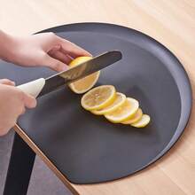 1pc TPU Non Slip Wear Resistant Japanese Cutting Board, D Shaped Semi Circular Double Sided Design, TPU Material, Modern Kitchen Countertop Style, D Shaped Pattern, Double Sided Vegetable Chopping Board For Home Kitchen Daily Use - 1PC - View 9