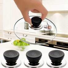 5pcs Universal Pot Lid Knob, Heat Resistant Handle Replacement, Stainless Steel Knob Cover For Cookware, Kitchen Pot Pan Lid Replacement Knob With Screw - Multicolor - View 2