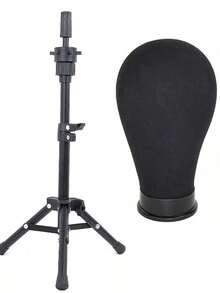 22INCH Wig Head Mannequin Head With Wig Stand ,Manikin Canvas Head For Wigs Making Display - View 2