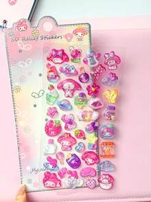 Pegatinas luminosas en relieve con personajes de dibujos animados en 3D, pegatinas de juguete creativas y lindas para niños, al por mayor - Multicolor - Ver 11