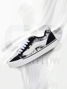 Vans Knu Skool Flame– Men's Lifestyle Sneakers – Shoes For Man -Vintage-Spring & Summer-Inspired Running Shoes, Shock-Absorbing Comfort, Gym To Streetwear Casual Wear-Mother's Day Gifts-Father's Day Gift–VN000D22BZW - Camo Black/White - 查看 1
