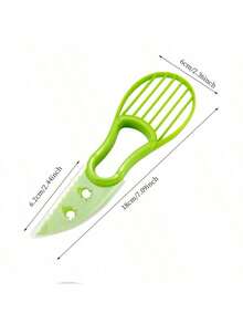1pc 3-In-1 Avocado Slicer Shea Corer Butter Fruit Peeler Cutter Pulp Separator Plastic Knife Kitchen Vegetable Tools Home Accessory - Multicolor - View 7