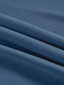 男童和青少年学生休闲白色图案印花圆领短袖T恤，夏季上衣 - 霧霾藍 - 查看 5