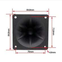 2 Pack Component Square Tweeter 3.25x 3.25 Piezo Horn DJ Speaker Loudspeaker Buzzer Treble With Screws Car Audio Home Speakers Sound Box - Default - View 2