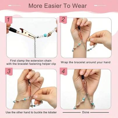 Bracelet Tool Jewelry Helper & Jewelry Clasps And Closures Fastener With Watch Clasps Hand Bracelet Helpers Fastening Hooking Equipment For Bracelet Necklace Watch Clasps Zipper Gift