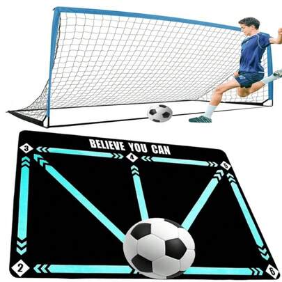 New Football Training Mat, Football Footwork Training Mat, Diatomite Football Training Mat, Non-Slip Foot Pad, Improve Indoor Speed And Coordination, With Motivational Slogan, Sports Fitness Soundproof Shock-Absorbing Floor Mat, Football Training Supplies, Football Sports Accessories, Thick, Durable And Wear-Resistant, Suitable For Football Field Equipment, Outdoor Sports Accessories, Outdoor Activities, Sports Equipment, Football Gifts, Football Matches, Indoor Sports, Backyard Entertainment, Gifts For Men And Women