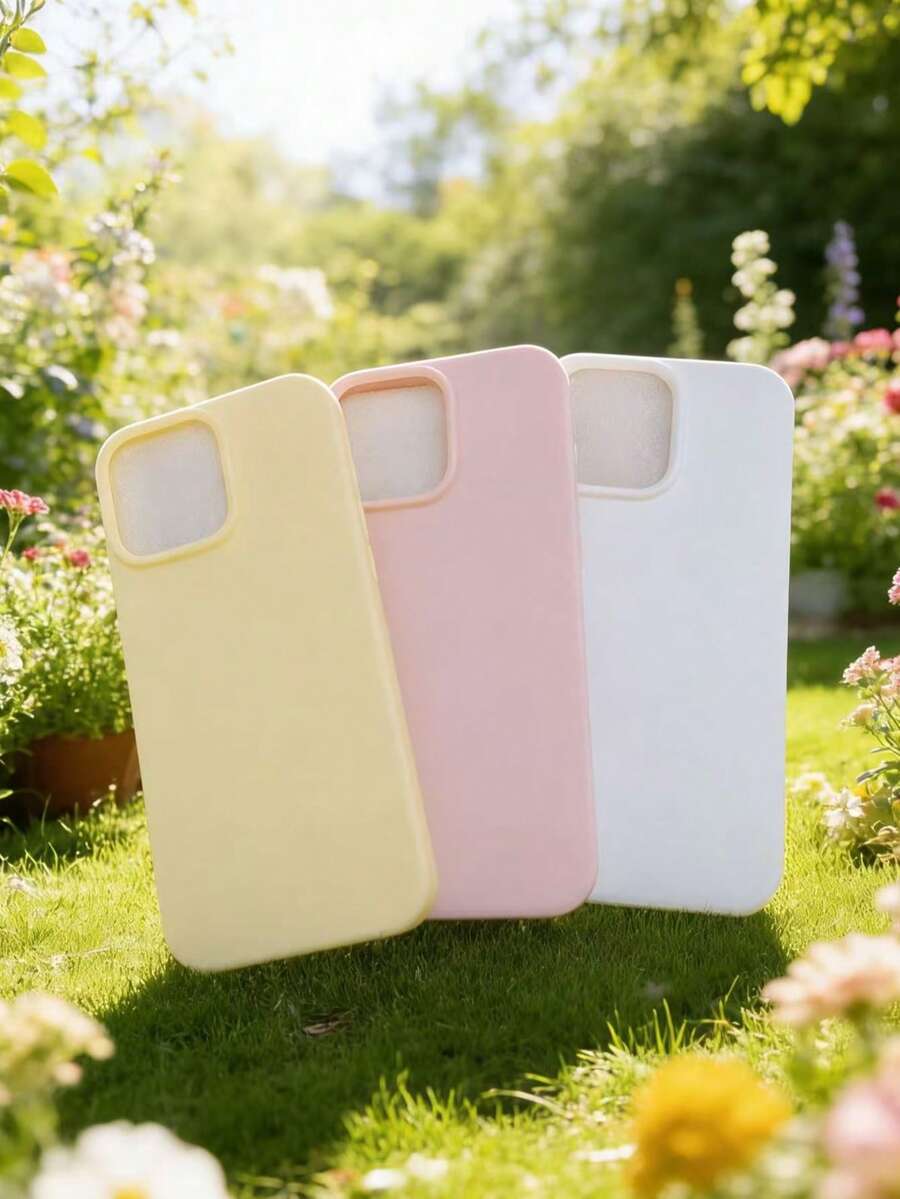 3 chiếc ốp lưng điện thoại màu trắng, hồng, vàng, lỗ lớn, bảo vệ điện thoại, tương thích với Apple 17 Pro Max/17/16/15 Pro Max/15 Plus/15 Pro/15/14 Pro Max/14 Plus/14 Pro/14/13 Pro Max/Pro Max/12 Pro Max/12 Pro/12/11 Pro Max/11, món quà Giáng sinh, Năm mới, Phục sinh hoàn hảo cho gia đình và bạn bè, lựa chọn Giáng sinh tuyệt vời nhất. - Nhiều màu - Xem 1