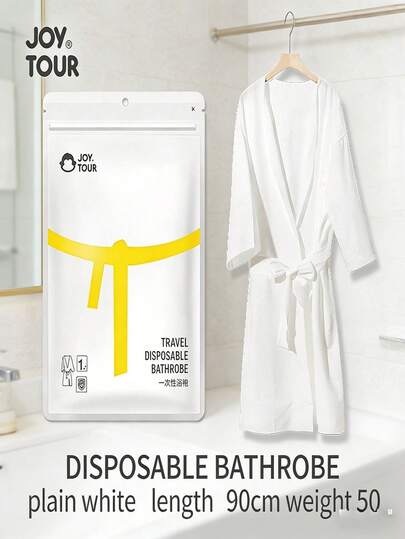 Disposable Hotel Bathrobe, Portable Long Thick Japanese Style Sleepwear, One-Time Use Hotel Bathrobe For Travel