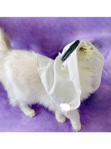 1pc 13cm Diameter Pet Headscarf Hat, Handmade Sun Protection Windproof Headwear For 5-20 Lbs Pets - Black and White - View 5