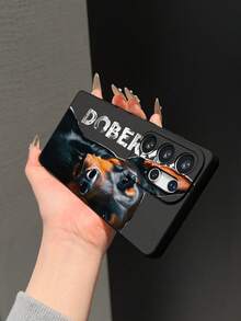Stylish Luxury Creative Cute Matte Soft Silicone Full Coverage Camera Protective Phone Case With Funny Doberman Pinscher Pattern, Suitable For Parties, Outings, Photography, Compatible With Samsung Galaxy S26ULTRA, S26, S25ULTRA, S24ULTRA, S23FE, S22, A56, A57, A37, A17, A07, A06, A05S, A55, A54, A53 And 17promax, 17pro, 16promax, 16pro, 15promax, 14promax, 13, 12, 11, Xsmax, 11promax - Multicolor - View 6