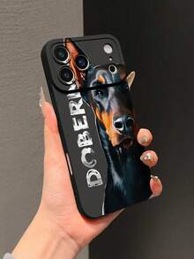 Stylish Luxury Creative Cute Matte Soft Silicone Full Coverage Camera Protective Phone Case With Funny Doberman Pinscher Pattern, Suitable For Parties, Outings, Photography, Compatible With Samsung Galaxy S26ULTRA, S26, S25ULTRA, S24ULTRA, S23FE, S22, A56, A57, A37, A17, A07, A06, A05S, A55, A54, A53 And 17promax, 17pro, 16promax, 16pro, 15promax, 14promax, 13, 12, 11, Xsmax, 11promax - Multicolor - View 3
