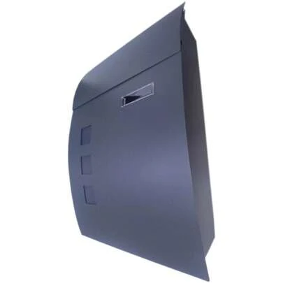 Curved Post Box Mail Box Letter Steel Extra Large Lockable Outdoor Wall Mounted