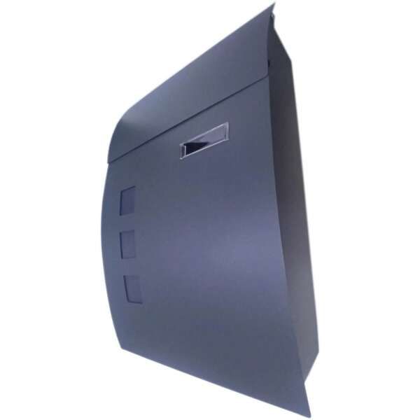 Curved Post Box Mail Box Letter Steel Extra Large Lockable Outdoor Wall Mounted