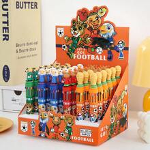 FIFA 10-Color Cartoon Tiger & Eagle Ballpoint Pens, Creative Multicolor Stationery For Journaling, Students, Learning, Football Party Supplies, Easter Gifts, Birthday Gifts, Back To School - Multicolor - View 3